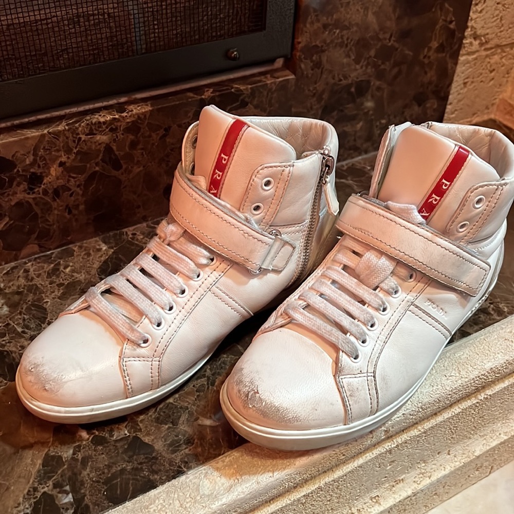 Prada leather women sneakers - Picture 2 of 5